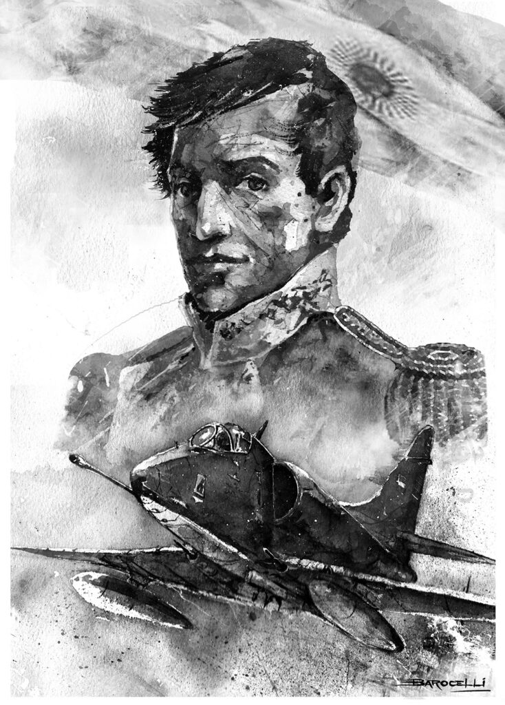 Ilustrción de Belgrano, por Carlos Barocelli.