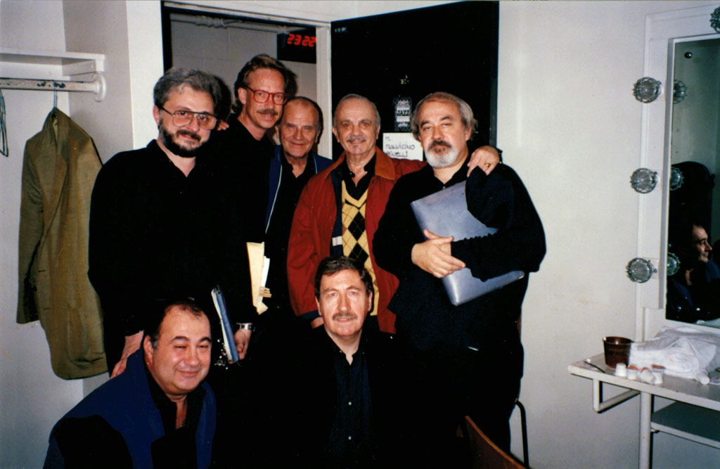 Festival de jazz de Montreal, 1989. Daniel Binelli, Gary Burton, José Bragato, Astor Piazzolla, Gerardo Gandini, Héctor Console, Horacio Malvicino.